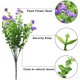 thumbnail image 3 of 4 piezas de flores artificiales de eucalipto, ramo de plantas verdes, flores de eucalipto falsas resistentes a los rayos UV (púrpura) oso de fresa Electrónica, 3 of 5