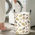 thumbnail image 5 of Lsque nuts leaf Butterfly Pattern Laundry Hamper Basket, Tall Woven Rope Hamper Basket for Clothes, Lightweight Storage Basket, Collapsible Waterproof-Small, 5 of 6