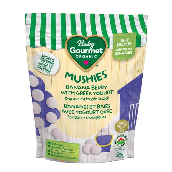 Baby Gourmet Organic Meltable Mushies Banana Berry with Greek Yoghurt