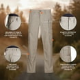 thumbnail image 4 of Propper Men's Stretch Waist Cargo Work Pant-Khaki,Reinforced knee,Relaxed fit,Expandable cargo pockets, 4 of 12