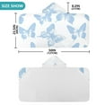 thumbnail image 4 of Yayeee Kids Hooded Towels Toddler Soft Absorbent Beach Bathing Wrap 50" x 23.5", Blue Butterfly, 4 of 5