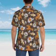 thumbnail image 4 of Fuzoiu Cute Lion Tiger Print Hawaiian Shirt for Men, Summer Beach Casual Short Sleeve Button Down Shirts, Men’s Beach Summer Shirts with Pocket,Medium, 4 of 7
