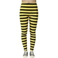 thumbnail image 4 of HDE Women Funny Printed Leggings Digital Print Black Yellow Bee Costume Tights, 4 of 6
