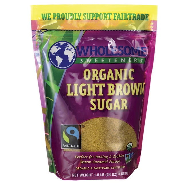Wholesome Organic Fair Trade Light Brown Sugar, 24 oz