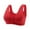 107#Red, variant on Daisy Bras for Older Women, Front Closure Wireless Push Up Bra, No Underwire Comfortable Full Coverage Cotton Bra for Everyday Wear