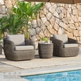 thumbnail image 4 of CHITA Patio Wicker Furniture Set Outdoor Rattan Bistro Set with 2 Wicker Chair and Side Table,3-Pieces, 4 of 10
