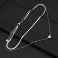thumbnail image 5 of Fashion Heart Pendant Necklace Double-layer Chain Necklace Stainless Steel Heart Pendant Choker Perfect Gift for Teens, 5 of 8