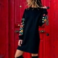 thumbnail image 2 of Vestido tipo jersey para mujer de invierno, manga larga, túnica, 2 of 5