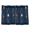 thumbnail image 7 of Yayeee Kitchen Curtains Tier Pair Light Filtering 27"x24" Rod Pocket Short Cafe Window Panel, Christmas Whimsy, 7 of 7