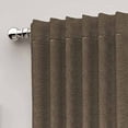 thumbnail image 4 of Eclipse Kenley Solid Color Blackout Rod Pocket Single Curtain Panel, Espresso Brown, 52 x 84, 4 of 4