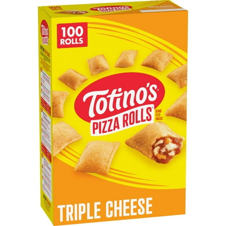 Totino's Pizza Rolls, Triple Cheese Flavored, Frozen Snacks, 100 Ct, 48.8 oz
