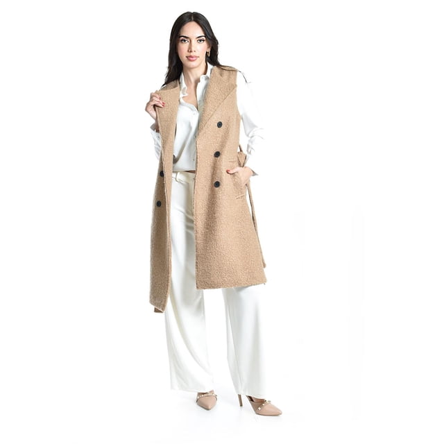 Chaleco Teddy con cinto Roman Fashion /Juvenil, 123 (Cafe) cafe CH