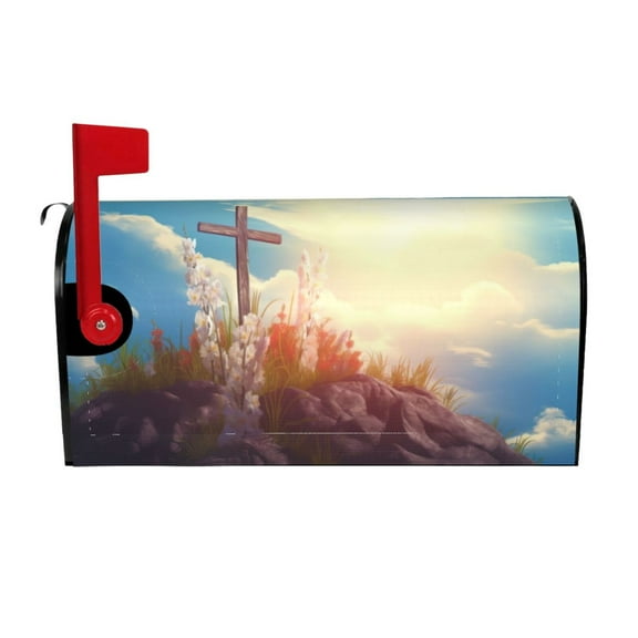 PHELIKA He Is Risen And Tomb Easter 03 Magnetic Mailbox Covers Standard Size 21"H x 18"W