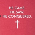 thumbnail image 6 of Wild Bobby He Came He Saw He Conquered Inspirational/Christian Women Tri-Blend Racerback Tank Top, Vintage Red, Large, 6 of 6