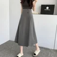 thumbnail image 3 of Falda de tul informal de corte A de cintura alta y longitud media para mujer, diseño plisado de moda primavera verano 2024, estilo cruzado, 3 of 4