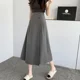 thumbnail image 3 of Falda de tul informal de corte A de cintura alta y longitud media para mujer, diseño plisado de moda primavera verano 2024, estilo cruzado, 3 of 4