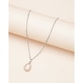 thumbnail image 1 of Silvertone Collier en Forme de Larme avec Pierre de Naissance Transparente d'Avril, 1 of 1