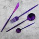 thumbnail image 3 of Juego de cubiertos JASHII de acero inoxidable, 24 piezas, color morado, 3 of 5