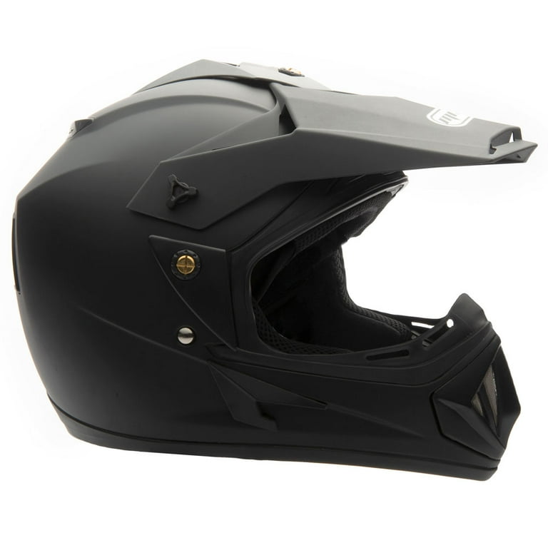 Matte black atv helmet hot sale