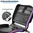 thumbnail image 5 of Water-Resistant 3-Ring Binder Organizer with Multiple Pockets Zipper Binder Bag for Office Purple Sky and Black Cat, 5 of 8
