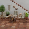 thumbnail image 2 of Jordan Manufacturing Sunbrella 44" x 22" Milano Char Gray Stripe Rectangular Outdoor Chair Cushion with Ties and Hanger Loop, 2 of 12