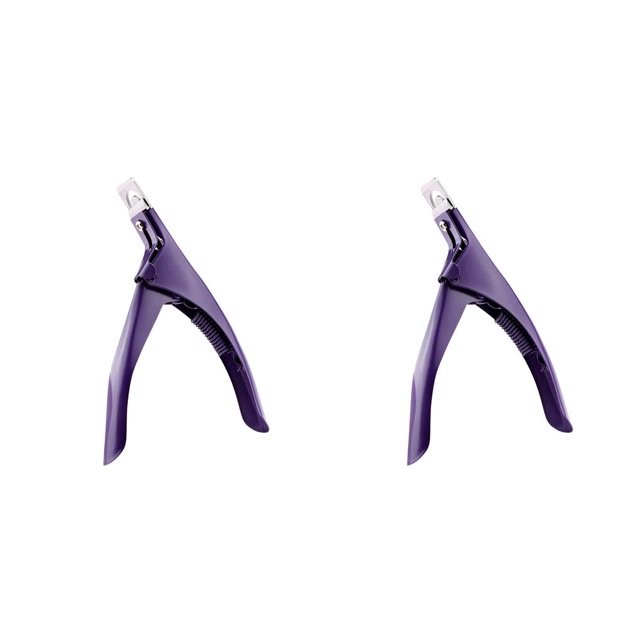 facefd 1/2/3/5 U Shape Trimmer Stainless Portable Salon Manicure Art Purple 2PCS