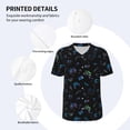thumbnail image 3 of Zufioo Gamepads Print Men's Baseball Short Sleeve, Moisture Wicking Button-Down Hip Hop Tee-XX-Large, 3 of 7