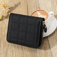 thumbnail image 3 of Fashion Mini Wallet Short Coin Purse Solid Leather Women Card Holder Small Black, 3 of 7