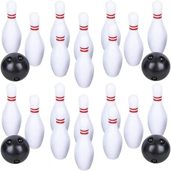 Gamie Kids Bowling Set Ages 3  – 2 Sets, 10 Pins & Balls Each, Durable Plastic, Indoor/Outdoor Fun, Carnival & Birthday Party Activity for Boys & Girls