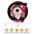 thumbnail image 6 of 15 Inch Round Placemats Set of 6, Black Valentines Day Non Slip Heat Insulation PP Table Mats, Love Hearts Romantic Farmhouse Washable Place Mats for Kitchen Dining Party Table Decor, 6 of 7