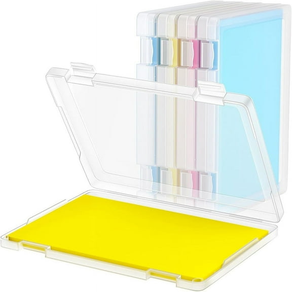 TOP! 4 Pack A4 File Box Paper Storage Rack Document Protector for Magazines, , Office School Supplies