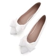 thumbnail image 1 of Zapatos SAILING LU Flats para mujer, sin cordones, blancos, talla 6, cómodos, 1 of 6