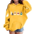 thumbnail image 3 of NEBWOAK Halloween Cartoon Ghost Reading Hoodie Sweatshirt for Kids Boys Girls Yellow,Size 9-10T, 3 of 5
