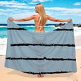 thumbnail image 4 of Ecqkame Swimsuit Coverup for Women Floral Print Sheer Beach Wrap Sarong Hand Block Lightweight Swim Cover-Up Skirt Mint Green Free Size, 4 of 5