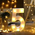 thumbnail image 1 of AMERTEER Alphabet LED Digital Lights Light Up White Plastic Digital Standing Hanging 7, 1 of 2