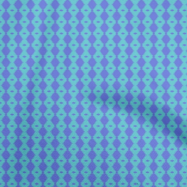 oneOone Georgette Viscose Medium Blue Fabric Asian Ikat Sewing Craft Projects Fabric Prints By Yard 42 Inch Wide