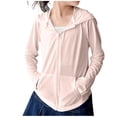 thumbnail image 3 of HVOBTTY Toddler Kid's Summer Casual Solid Color Long Sleeve Zip Up Sun Protection Outdoor Breathable Jacket Pink, 7-8 Years, 3 of 5