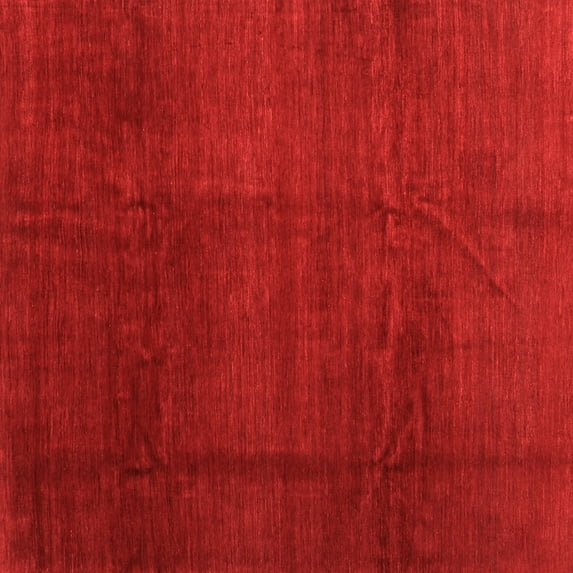 Ahgly Company Indoor Square Abstract Orange Contemporary Area Rugs, 6' Square