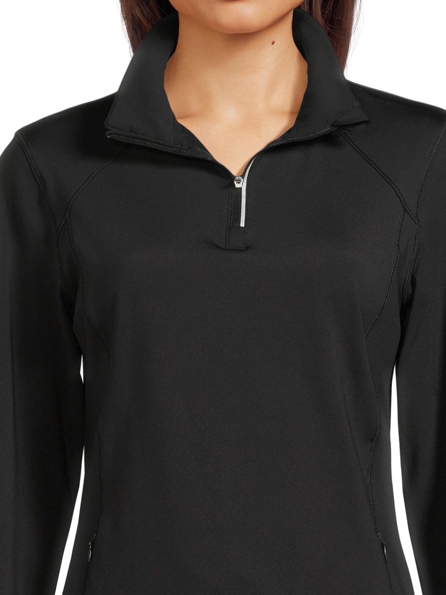 Avia Women’s Brushed Quarter-Zip Pullover with Pockets, Sizes XS-XXXL