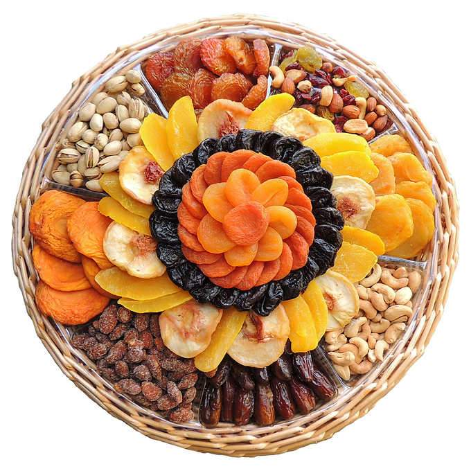 Vacaville Fruit Company 110 oz Dried Fruit & Nut Holiday Tray Walmart
