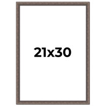 21x30 Frame Silver Real Wood Picture Frame Width 1.25 Inches | Interior Frame Depth 0.5 Inches |