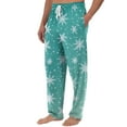 thumbnail image 3 of Fabrcox Christmas Home Pajamas Bottoms for Men Christmas Snowflake Printed Drawstring Pj Pants with Pockets Casual Elastic Waist Straight Leg Lounge Bottoms, Turquoise M, 3 of 6