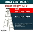 thumbnail image 3 of Louisville Ladder 8' Aluminum Step Ladder, 12' Reach, 250 lbs Load Capacity, W-2112-08S, 3 of 11