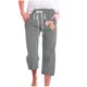 thumbnail image 1 of Pantalones de Mujer Casual, Impresión Elástica Suelta Pantalones de Pierna Ancha Recta con Bolsillo Hecho de Poliéster Suave para Toda la Temporada, Pantalones de Pierna Ancha de las Mujeres, 1 of 4
