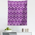 thumbnail image 1 of Retro Tapestry, Vintage Trippy Pattern with Inner Circles and Squares Ornamental Urban Style, Fabric Wall Hanging Decor for Bedroom Living Room Dorm, 5 Sizes, Lilac Purple, by Ambesonne, 1 of 1