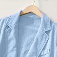 thumbnail image 6 of Men's Casual Fashion Jacket, Solid Color Long Sleeve Design with Pockets for Everyday Wear and Urban Style,Light Blue,L, 6 of 6