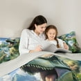 thumbnail image 4 of Manfei Dinsaur King Size Comforter Sets,Wild Animal Bedding Comforter Set,Tropical Botanical Monstera Bedding Set For Boys Kids,Ultra Soft Home Decor Reversible,3 Pieces, 4 of 7