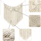 thumbnail image 5 of Macramé para colgar en la pared, tapiz tejido, arte tejido moderno y elegante, decoración del hogar hecha a mano, decoración de pared con cuentas para bodas, dormitorios, salas de estar (93 x 96), 5 of 5