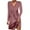 Womens Fall Trendy Dress Pink, variant on OSFVNOXV Sequin Dress for Women Glitter Sparkly Long Sleeve Fall Straight Leg V-Neck Mini Length Dress for Birthday Wedding Party