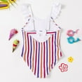thumbnail image 6 of LUOGENLI Girls Swimsuit Size 12-18 Months Toddler Girls Long Sleeve Cartoon Printing Beach Bathing Suit Girls Swimwear Swimsuit Girls Swimsuits Size 14-16 Tankini Red 6-8Y, 6 of 8
